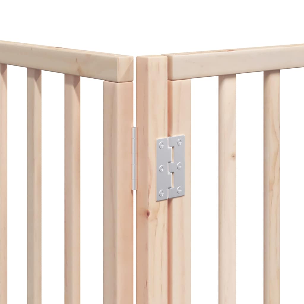 Dog Gate with Door Foldable 10 Panels 800 cm Poplar Wood