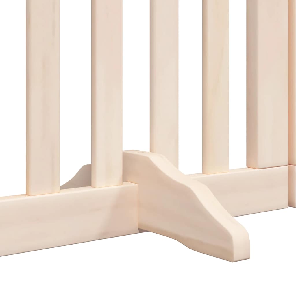 Dog Gate with Door Foldable 12 Panels 600 cm Poplar Wood