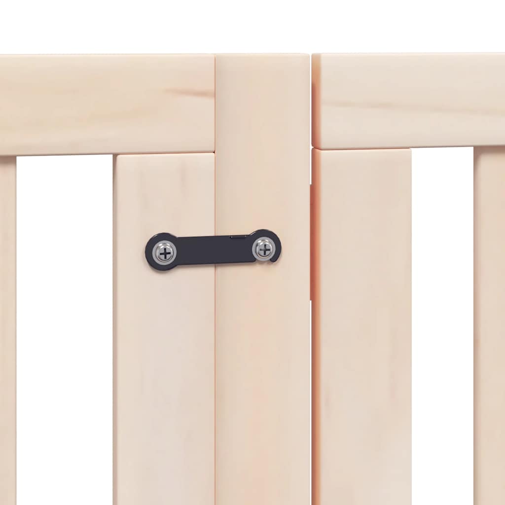 Dog Gate with Door Foldable 12 Panels 600 cm Poplar Wood