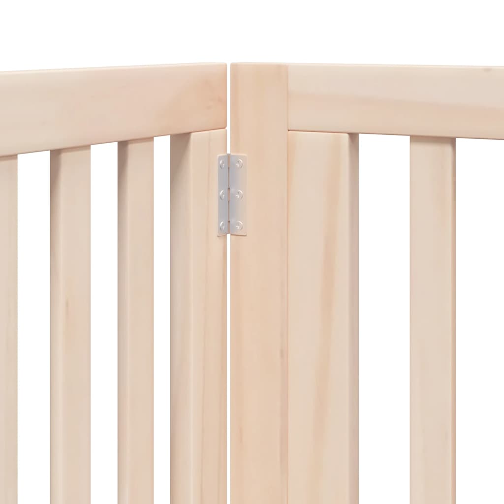 Dog Gate with Door Foldable 10 Panels 800 cm Poplar Wood