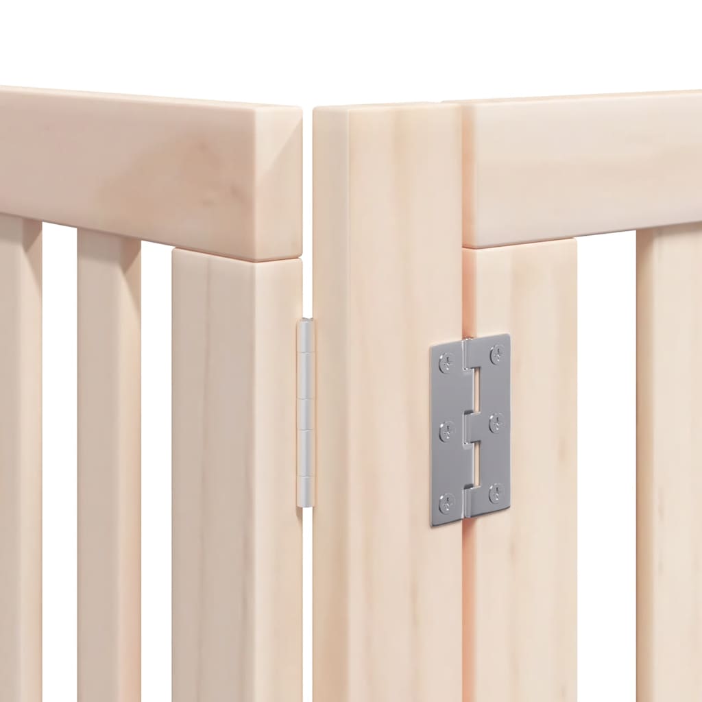 Dog Gate with Door Foldable 10 Panels 800 cm Poplar Wood