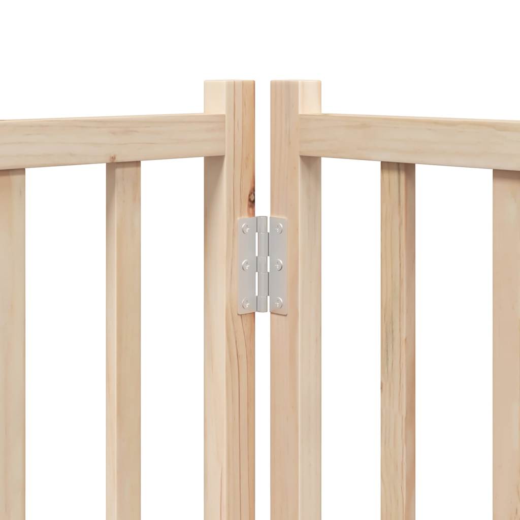 vidaXL Dog Gate with Door Foldable 12 Panels 960 cm Poplar Wood