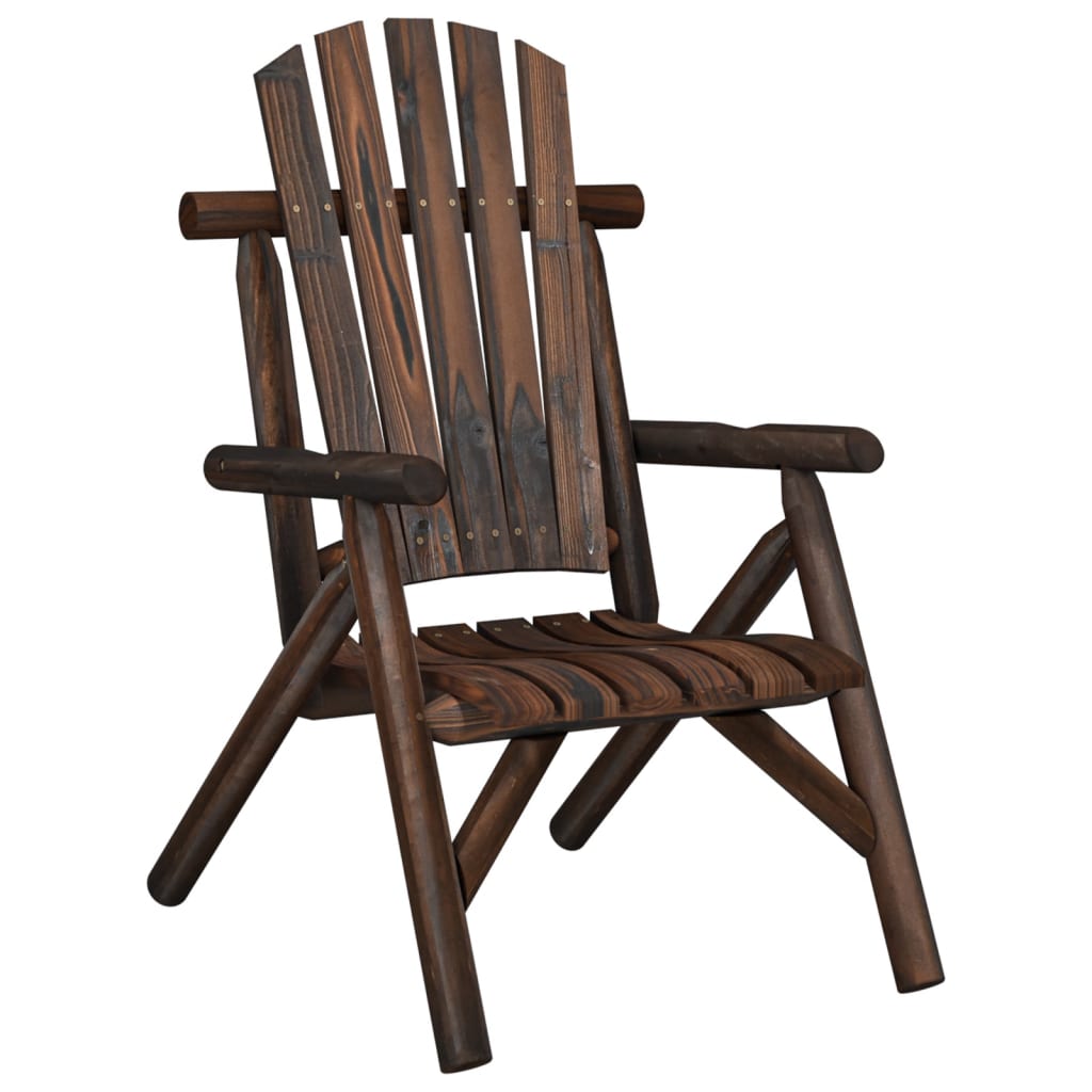 Garden Chair | Burned wood look | Solid Spruce Wood | Standard | Durable