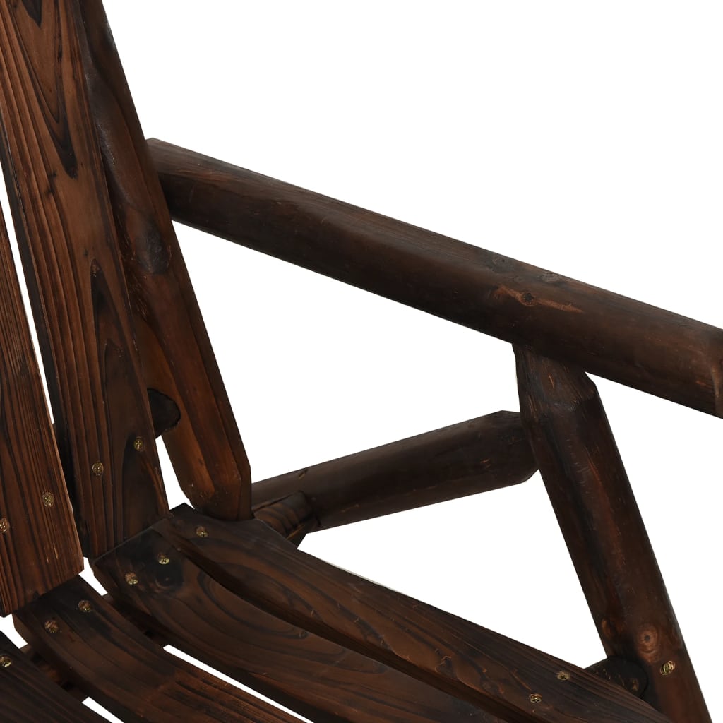 Garden Bench | Burned Wood | Solid spruce wood | Medium | Durable