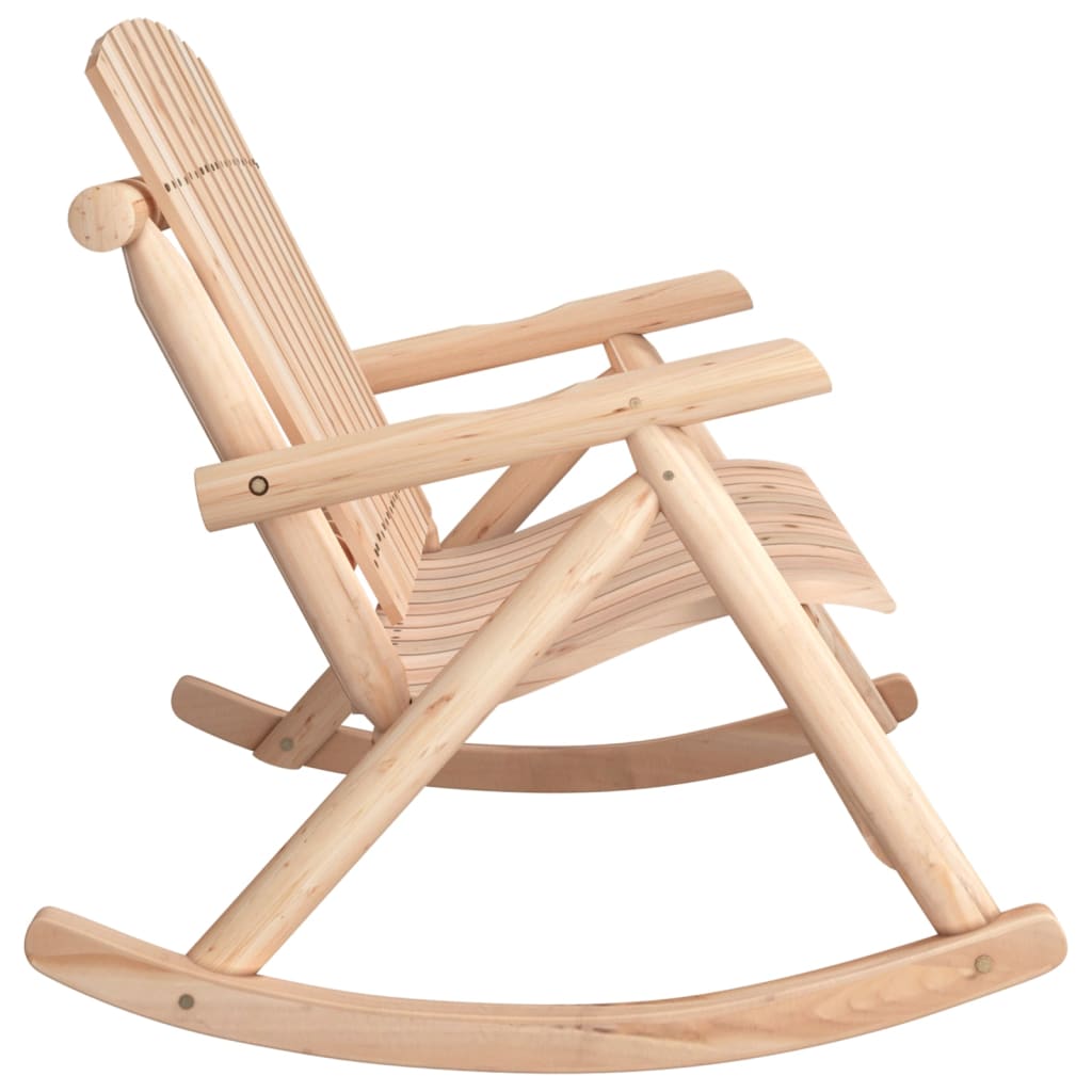 Garden Rocking Bench | Natural | Solid spruce wood | 123x96x102 cm