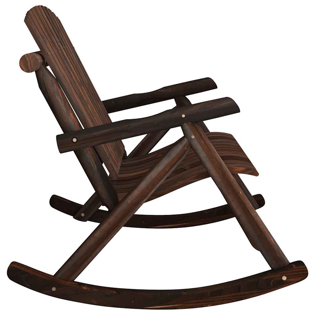 Garden Rocking Bench | Burned look | Solid spruce wood | 2-Seater