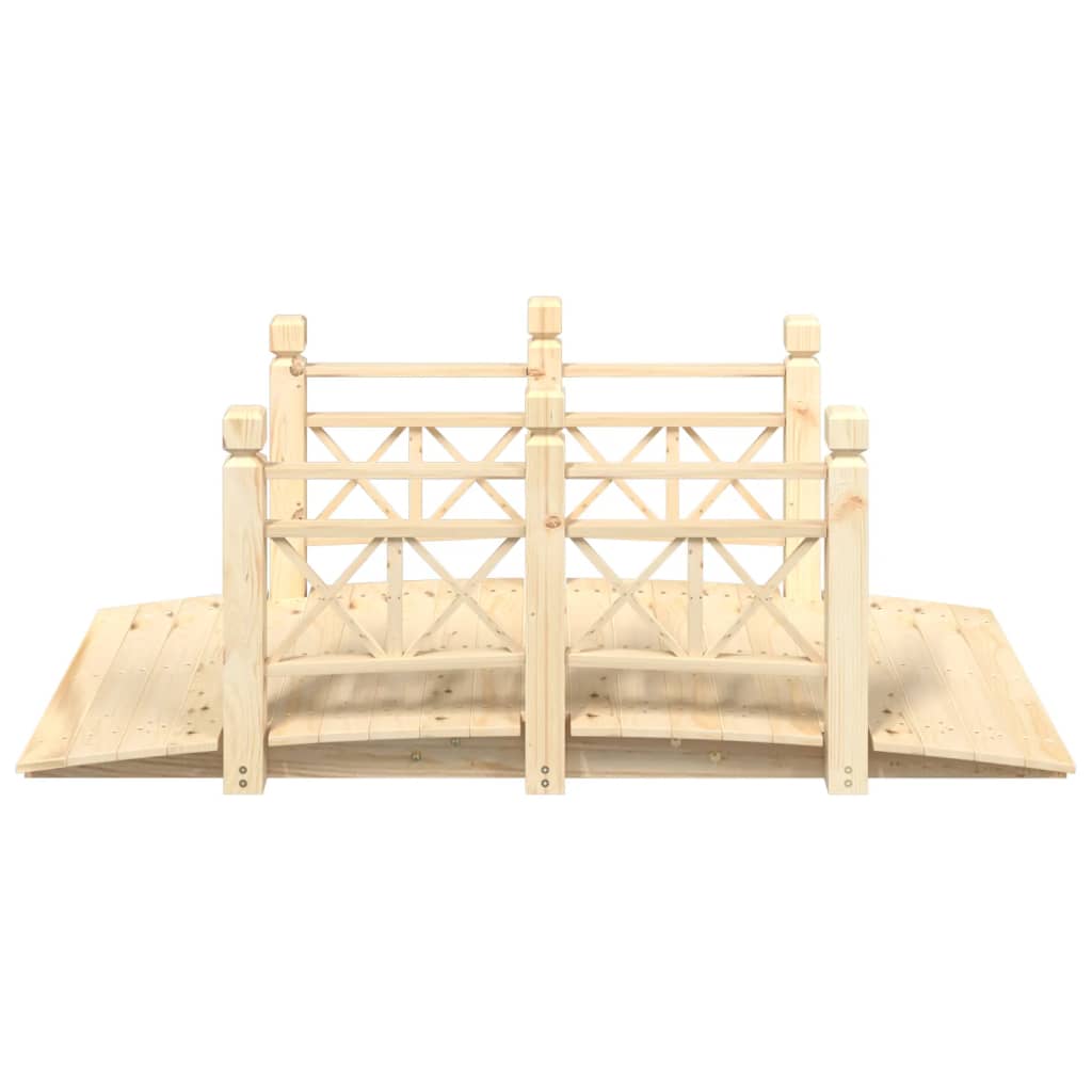 vidaXL Garden Bridge with Railings 150x67x56cm Solid Wood Spruce