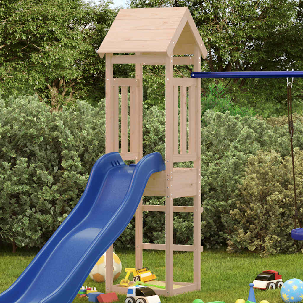 vidaXL Play Tower 52.5x46.5x206.5 cm Solid Wood Pine