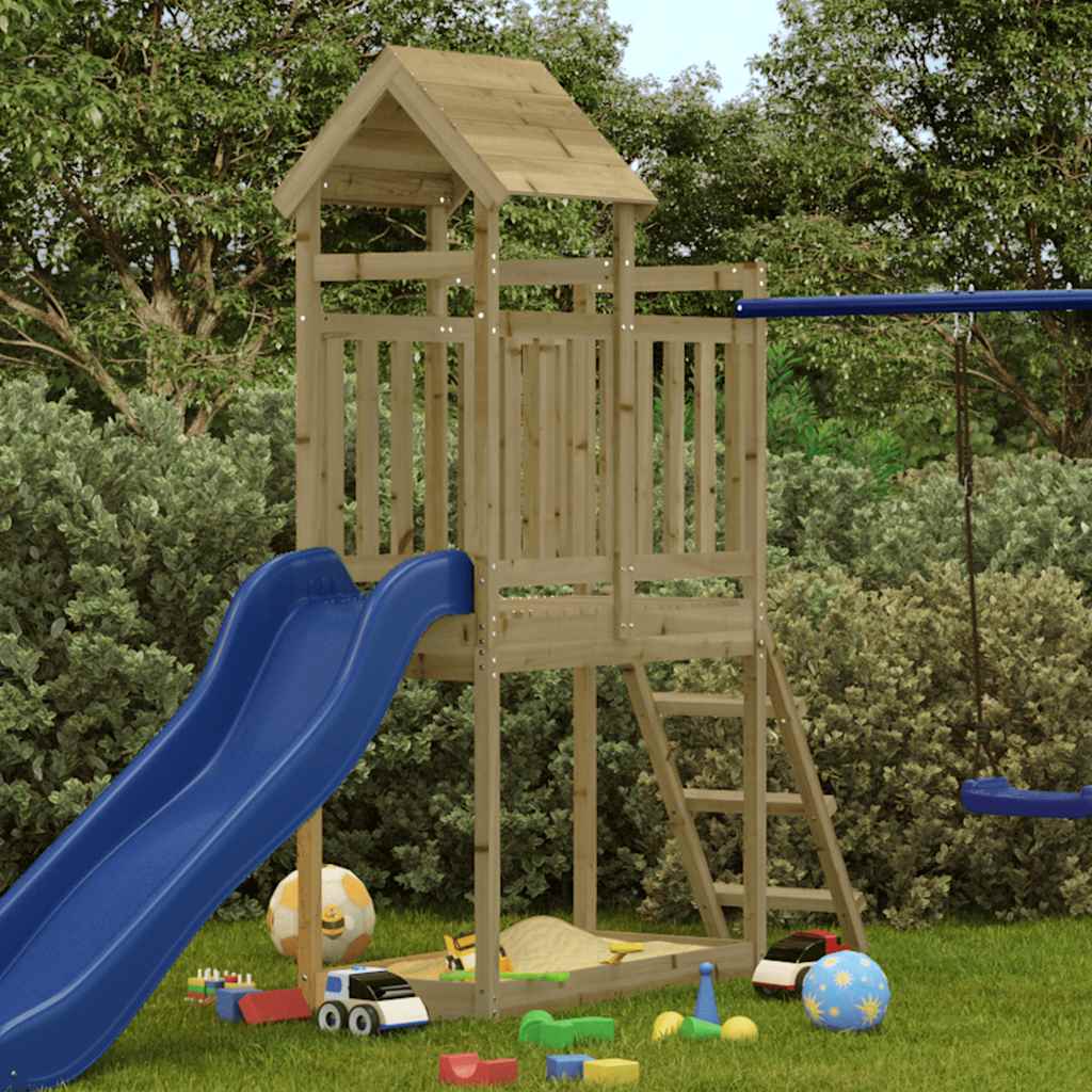 vidaXL Outdoor Playset 53x110x214 cm Impregnated Wood Pine