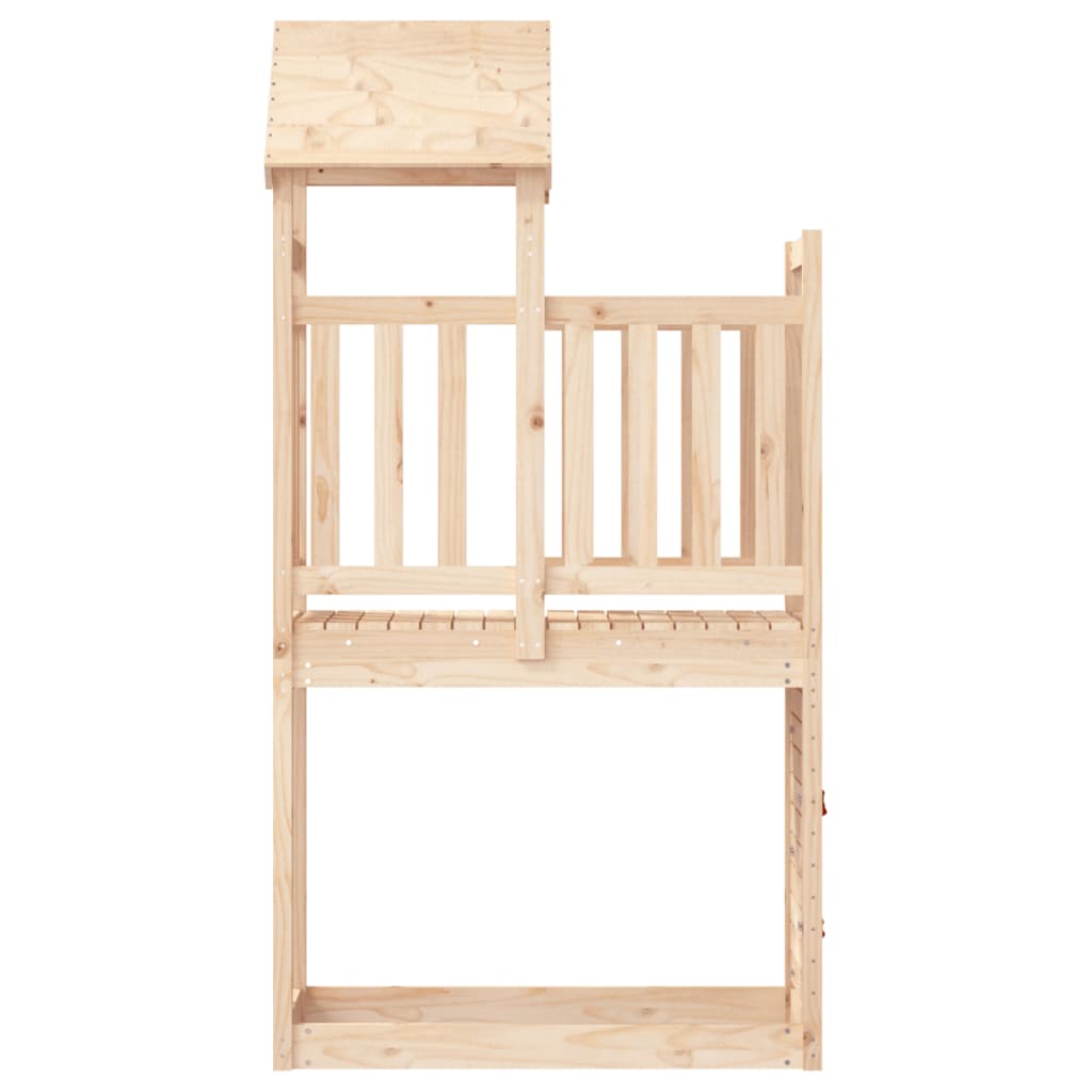 vidaXL Play Tower with Rockwall 53x110.5x214 cm Solid Wood Pine