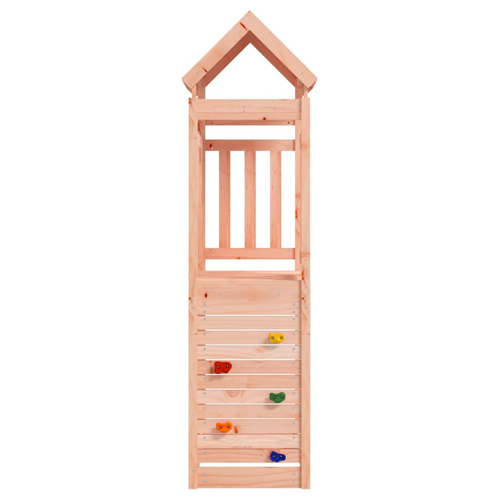 vidaXL Play Tower with Rockwall 53x110.5x214 cm Solid Wood Douglas