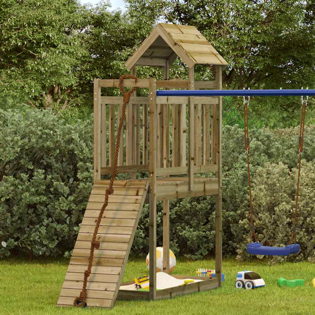 vidaXL Play Tower 52.5x110.5x214 cm Impregnated Wood Pine