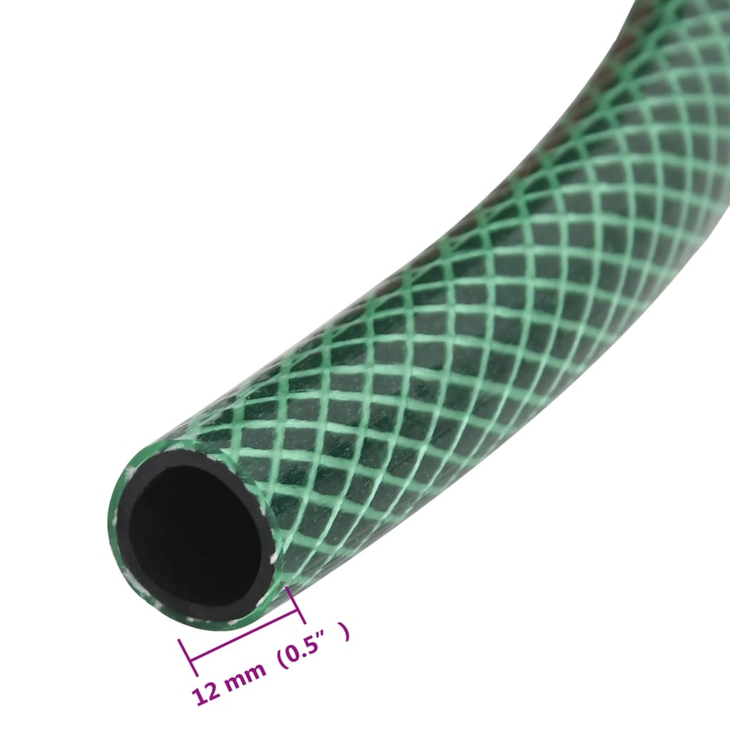 vidaXL Garden Hose Green 0.5" 10 m PVC