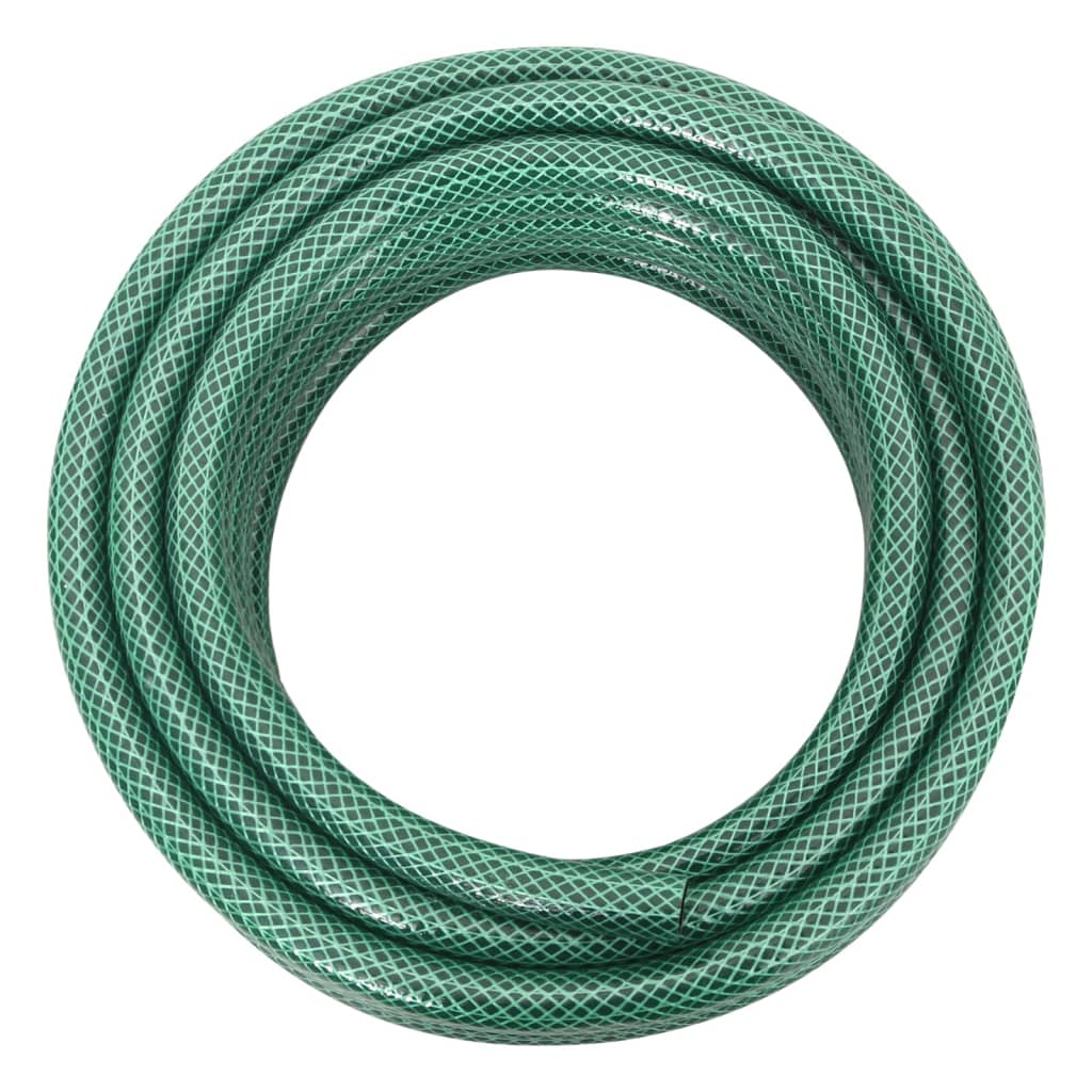 vidaXL Garden Hose with Fitting Set Green 0.5" 30 m PVC