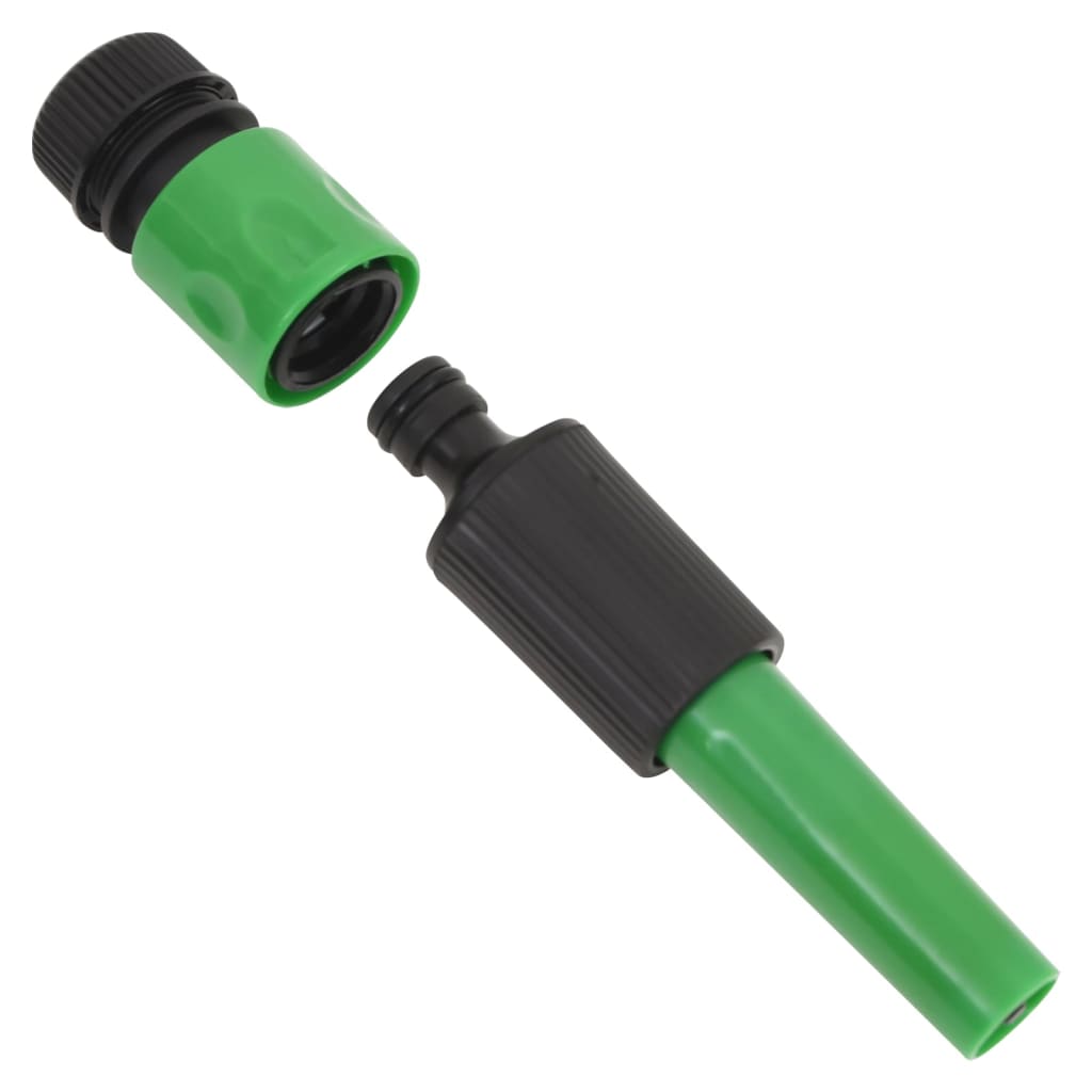 vidaXL Garden Hose with Fitting Set Green 0.5" 30 m PVC