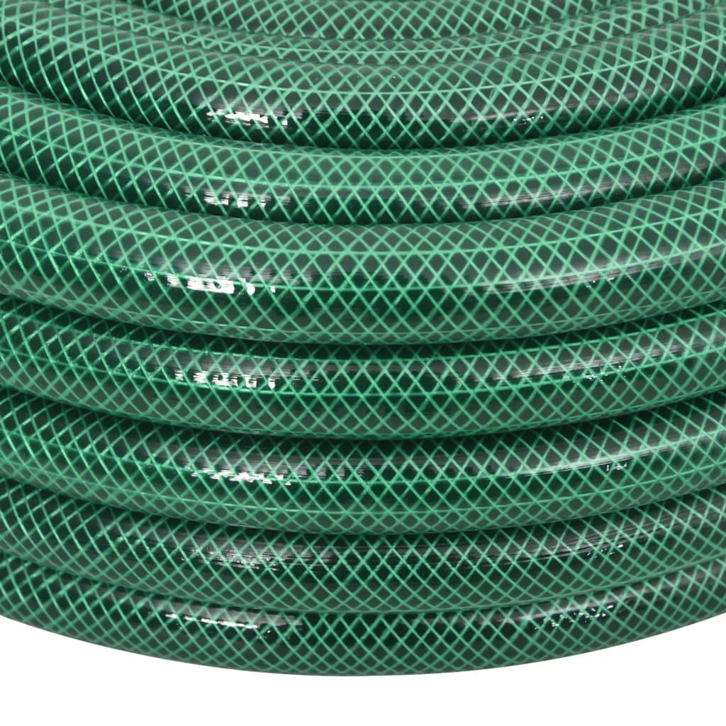 Garden Hose with Fitting Set Green 0,75" 30 m PVC