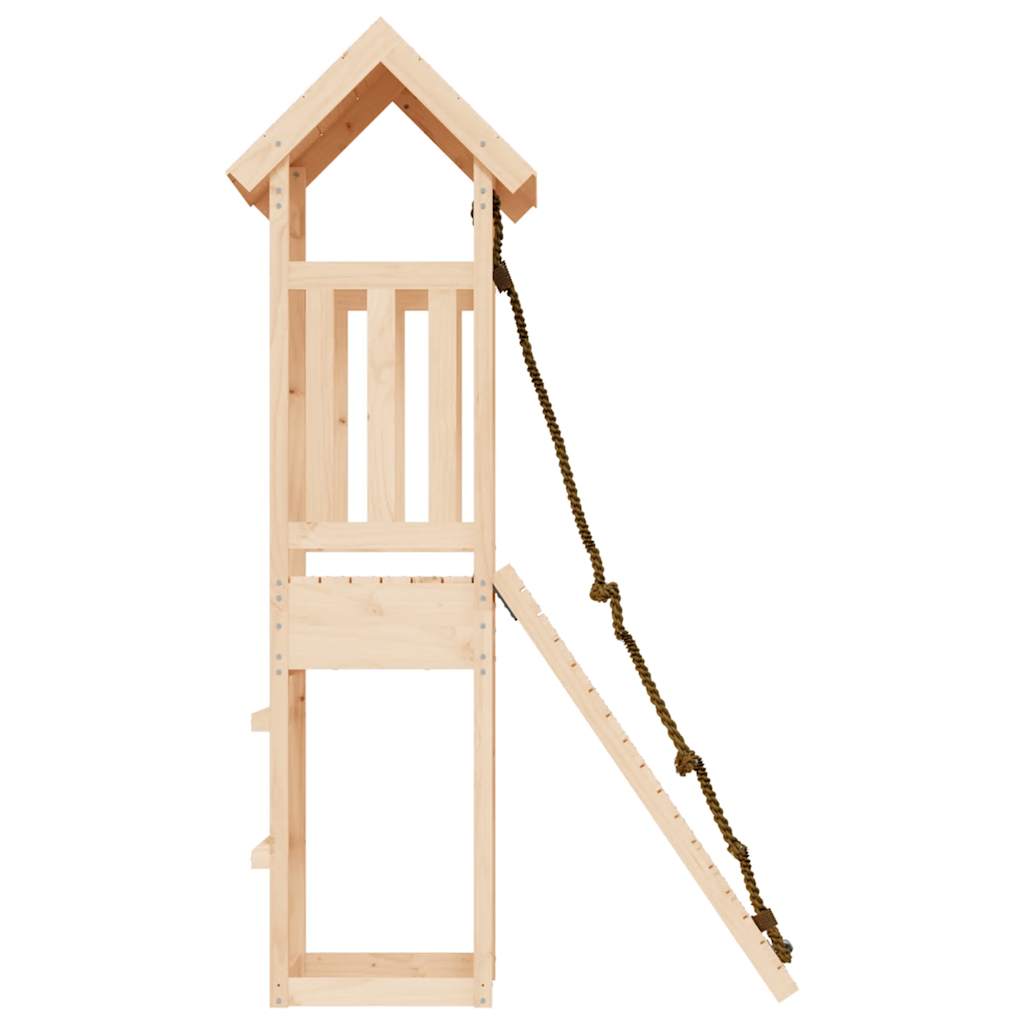 vidaXL Playhouse with Climbing Wall Solid Wood Pine