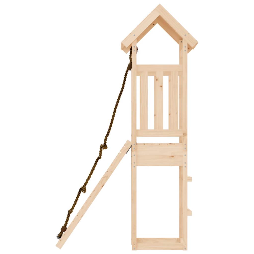 vidaXL Playhouse with Climbing Wall Solid Wood Pine