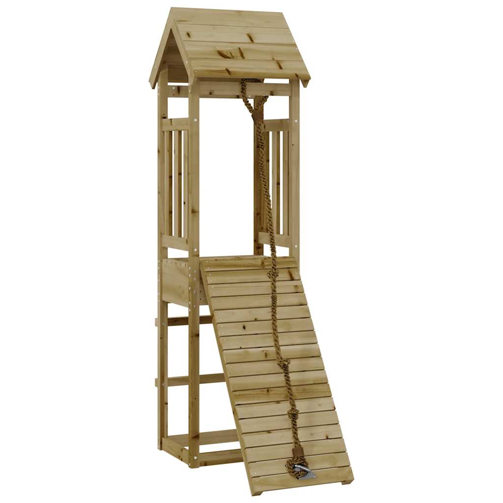 vidaXL Playhouse with Climbing Wall Impregnated Wood Pine