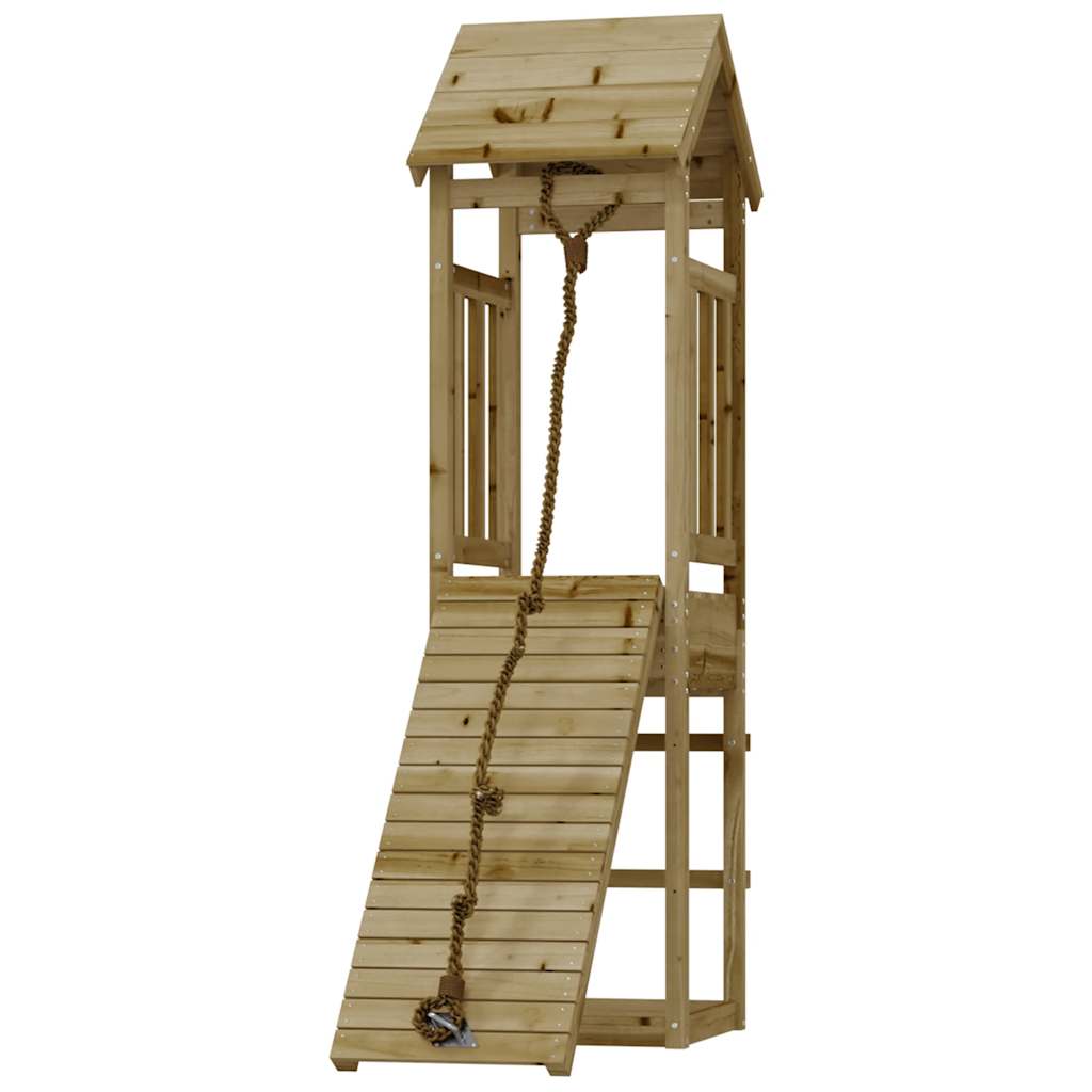 vidaXL Playhouse with Climbing Wall Impregnated Wood Pine