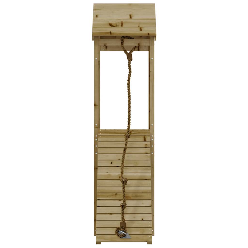 vidaXL Playhouse with Climbing Wall Impregnated Wood Pine