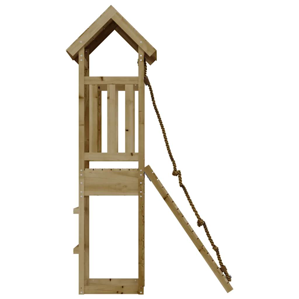 vidaXL Playhouse with Climbing Wall Impregnated Wood Pine