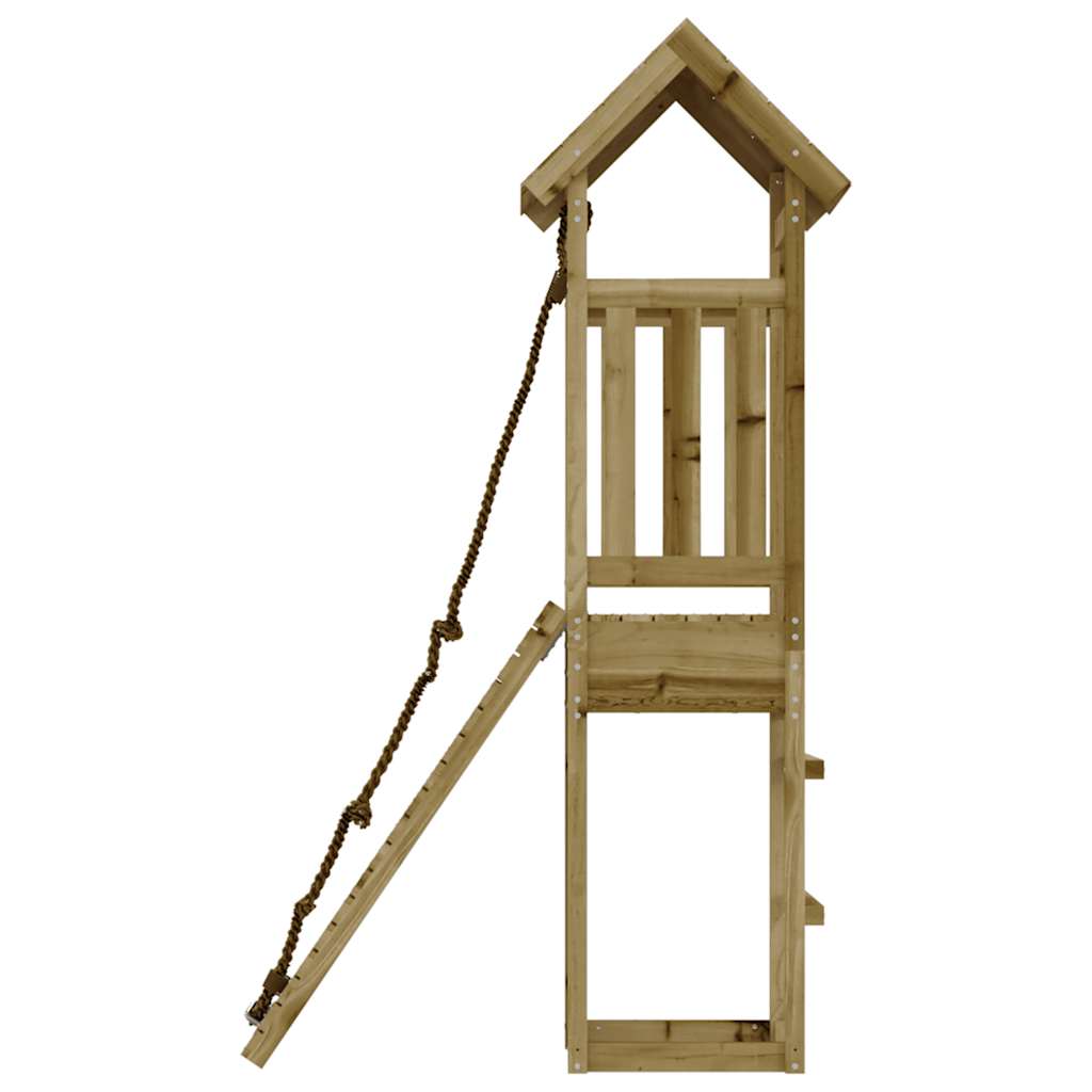 vidaXL Playhouse with Climbing Wall Impregnated Wood Pine