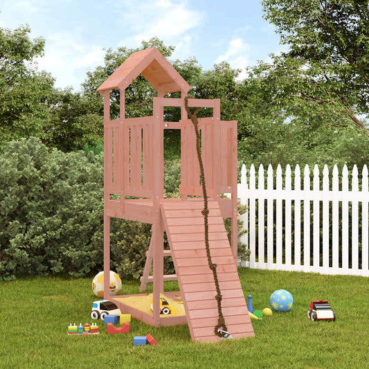 vidaXL Playhouse with Climbing Wall Solid Wood Douglas