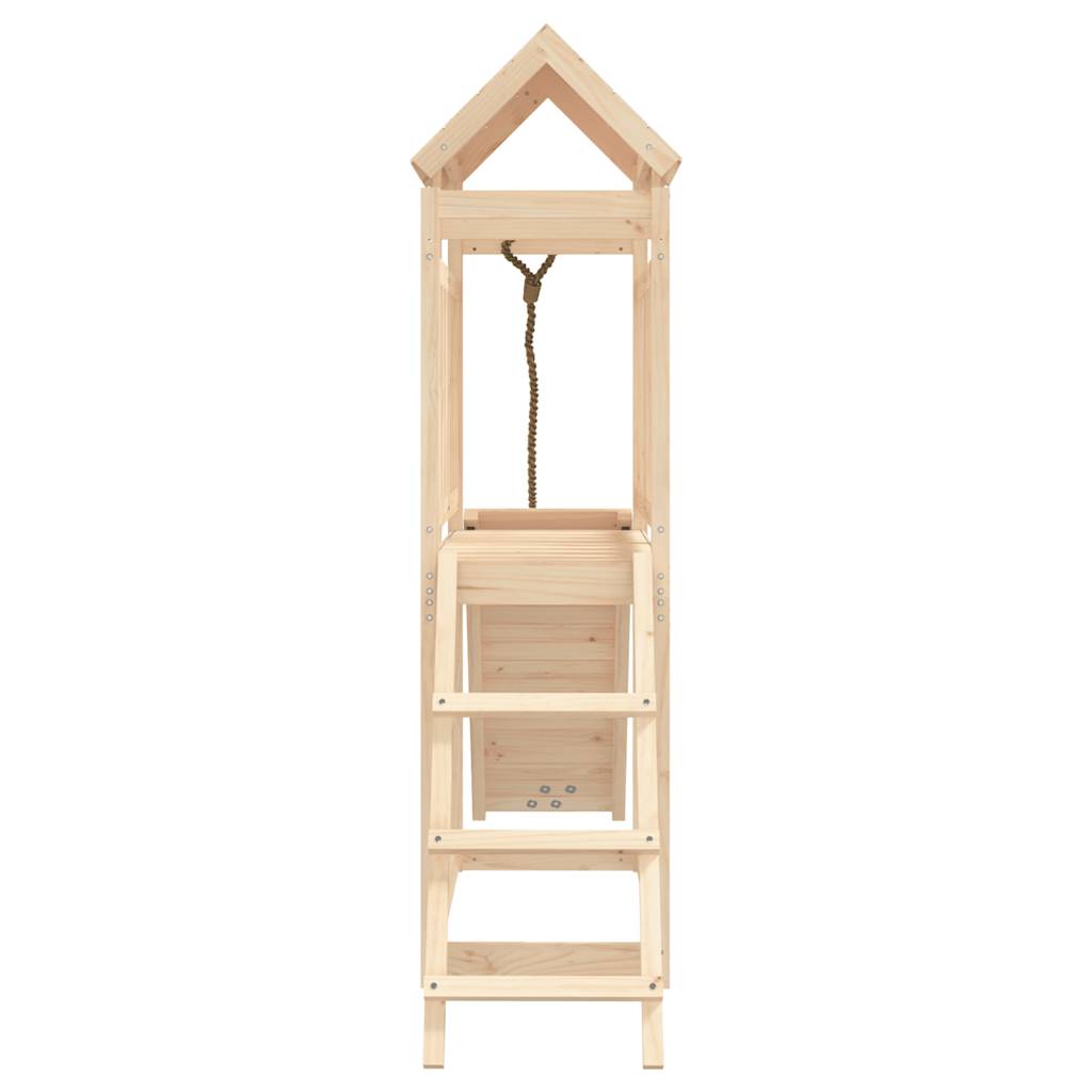 vidaXL Playhouse with Climbing Wall Solid Wood Pine