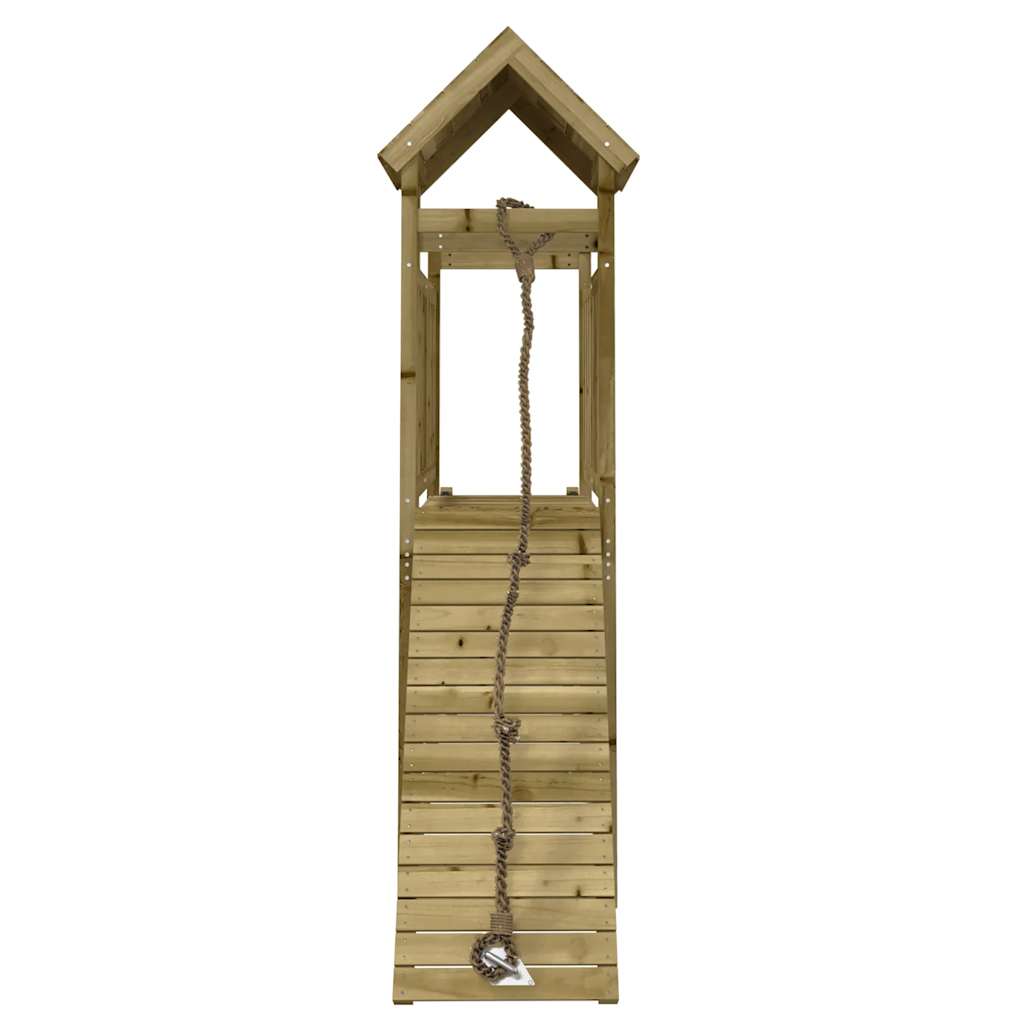 vidaXL Playhouse with Climbing Wall Impregnated Wood Pine