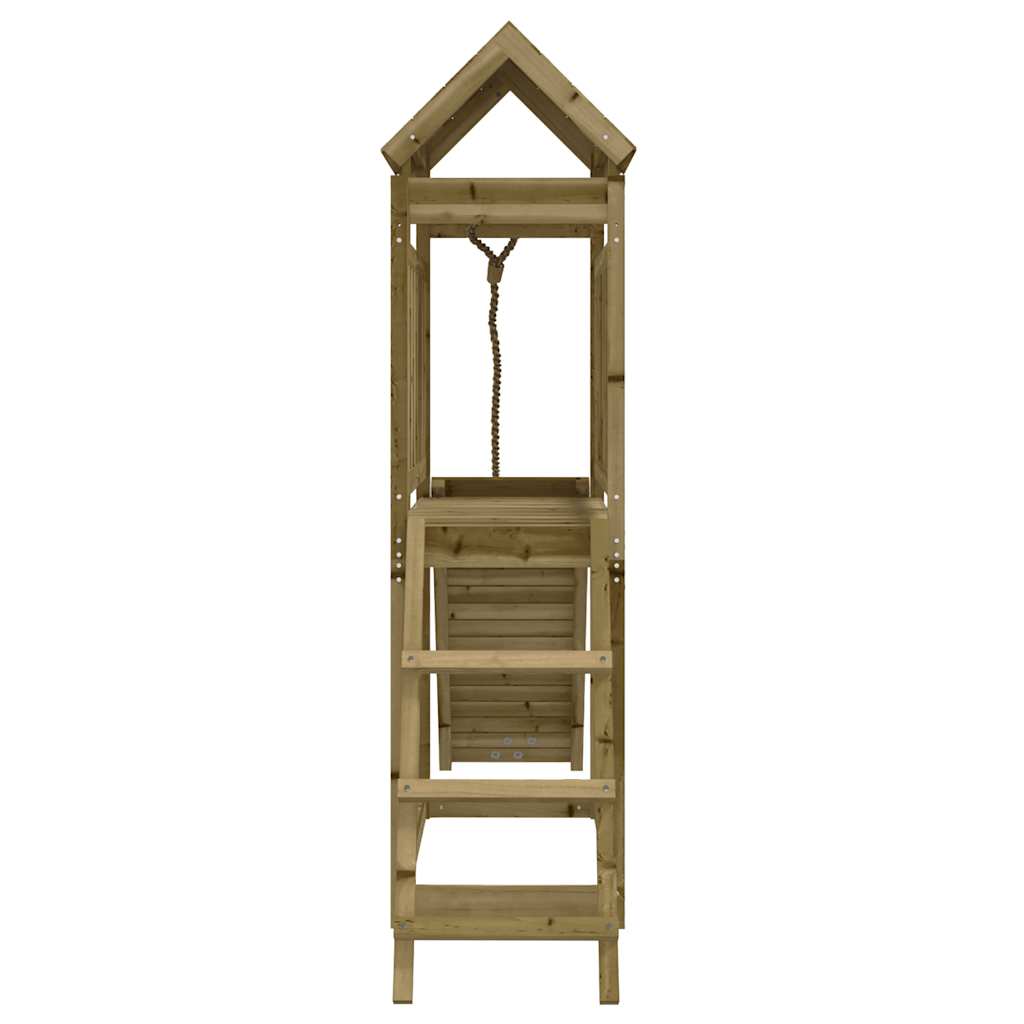 vidaXL Playhouse with Climbing Wall Impregnated Wood Pine