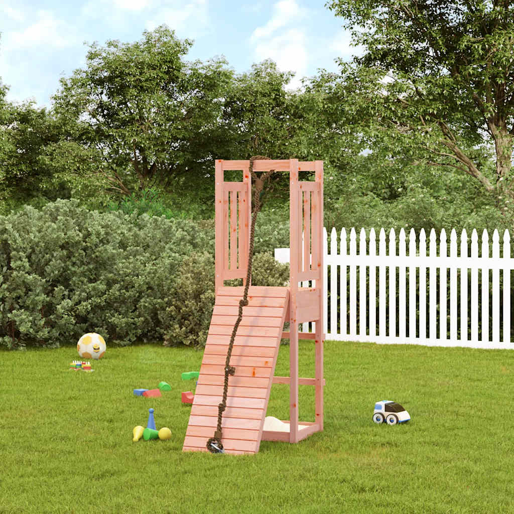 vidaXL Playhouse with Climbing Wall Solid Wood Douglas