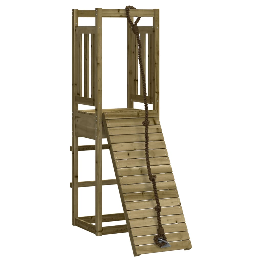 vidaXL Playhouse with Climbing Wall Impregnated Wood Pine