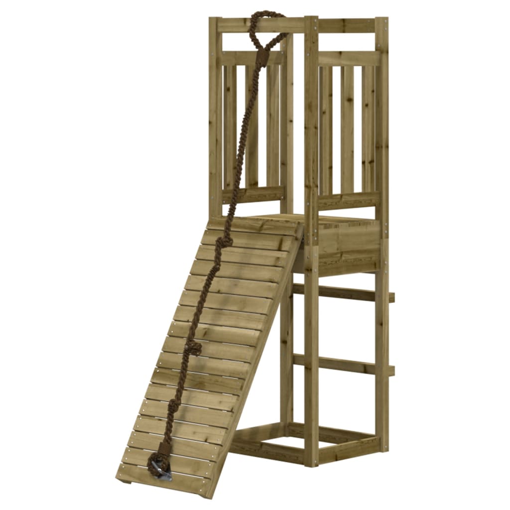 vidaXL Playhouse with Climbing Wall Impregnated Wood Pine