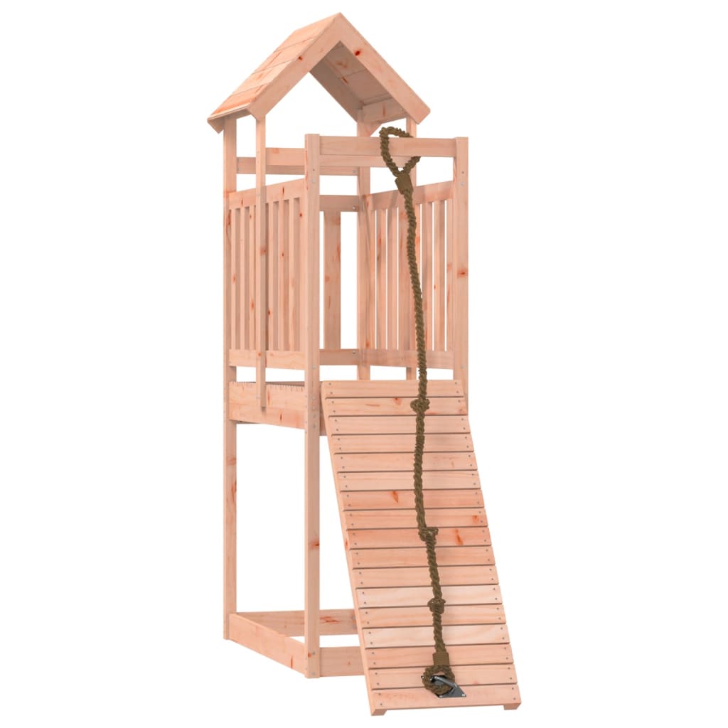 vidaXL Playhouse with Climbing Wall Solid Wood Douglas