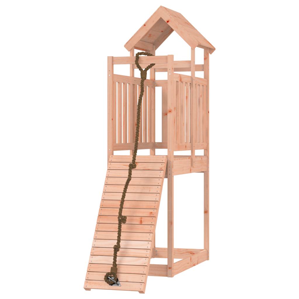 vidaXL Playhouse with Climbing Wall Solid Wood Douglas