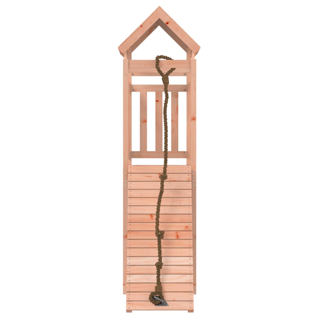 vidaXL Playhouse with Climbing Wall Solid Wood Douglas