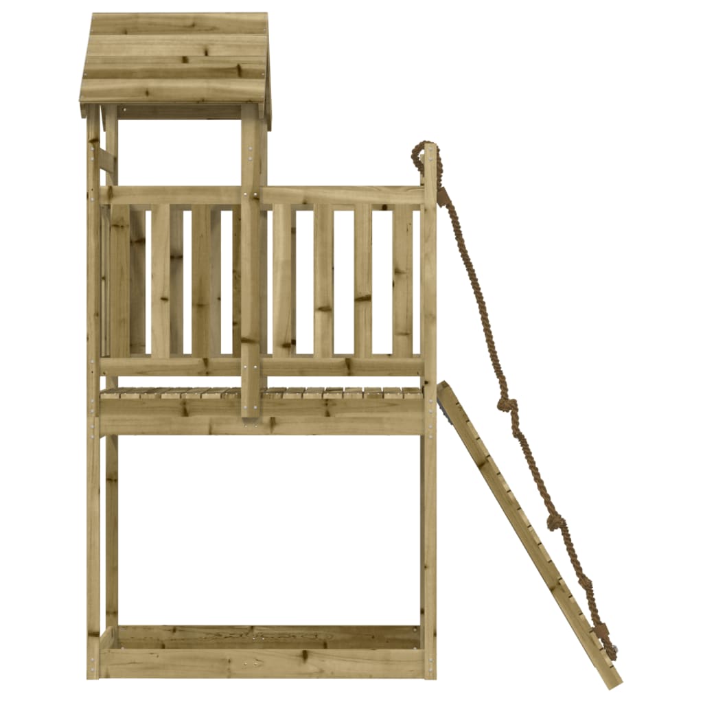 vidaXL Playhouse with Climbing Wall Impregnated Wood Pine