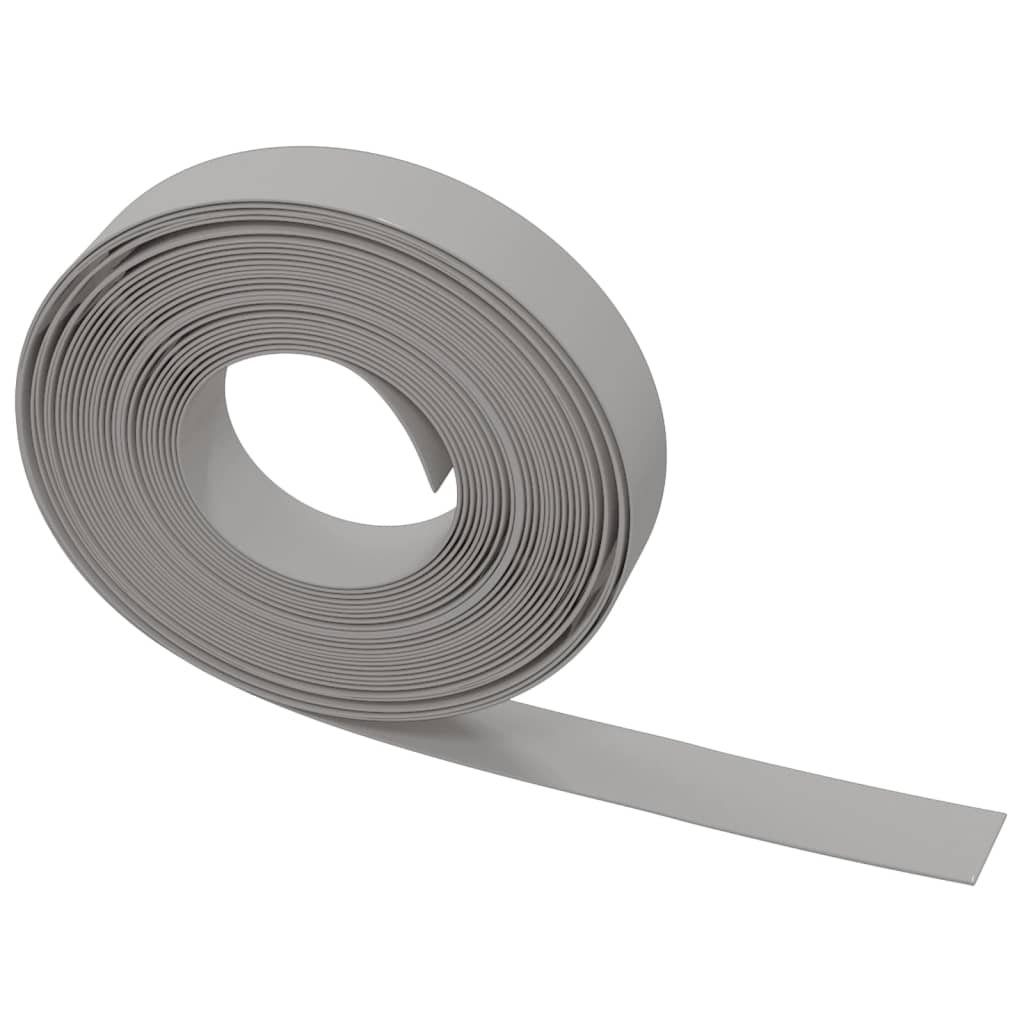 vidaXL Garden Edgings 5 pcs Grey 10 m 10 cm Polyethylene