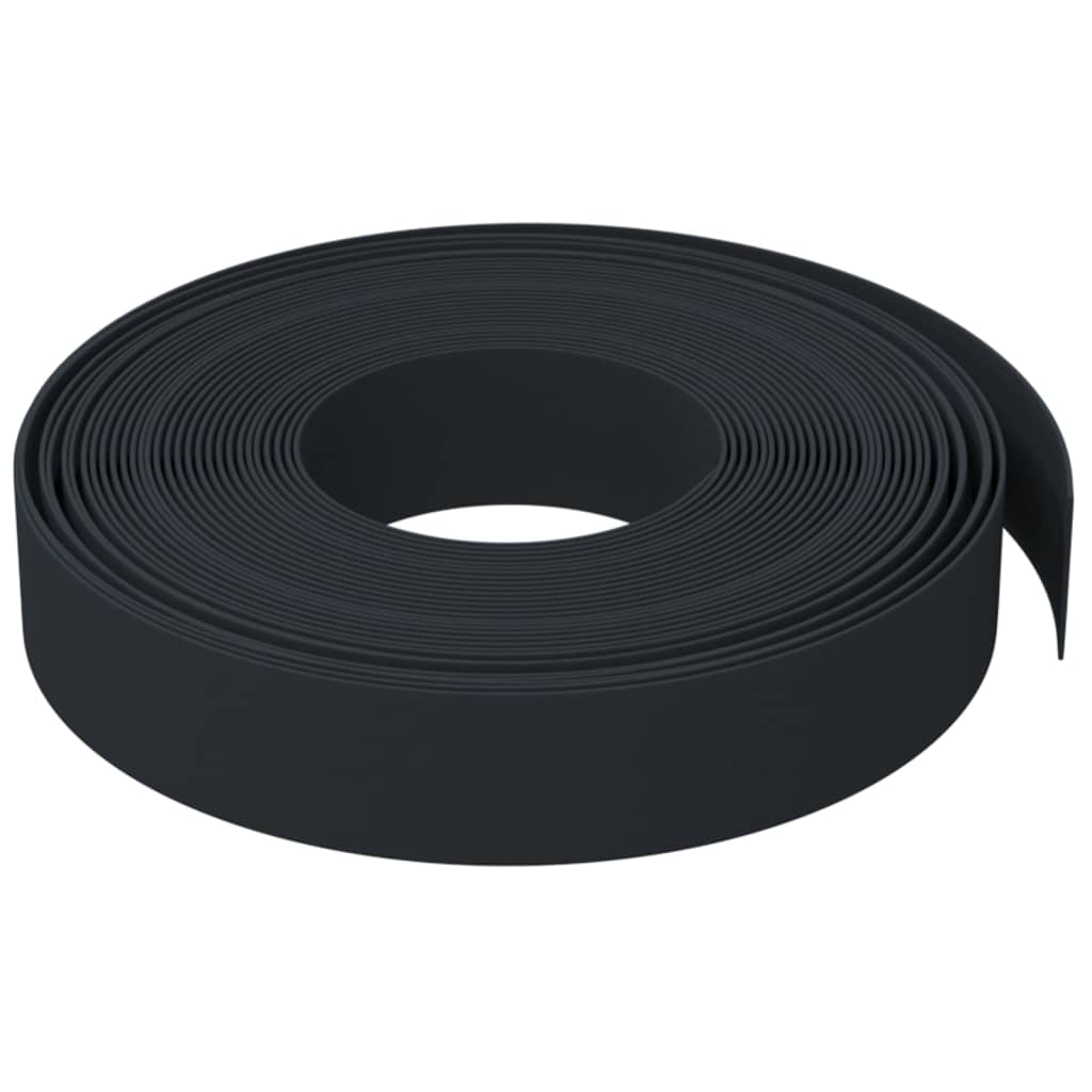 vidaXL Garden Edgings 5 pcs Black 10 m 10 cm Polyethylene