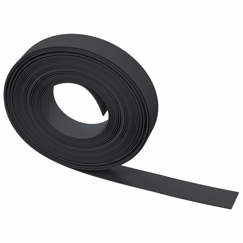 vidaXL Garden Edgings 5 pcs Black 10 m 10 cm Polyethylene