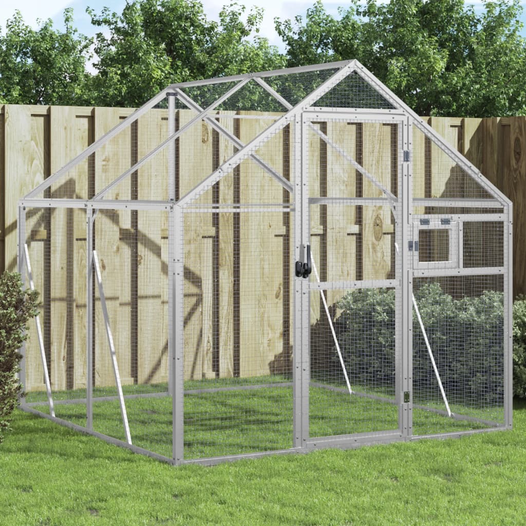 Aviary Silver 1.79x2x1.85 m Aluminium