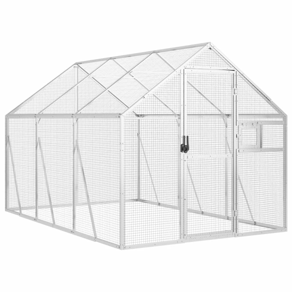 Aviary Silver 1.79x3x1.85 m Aluminium