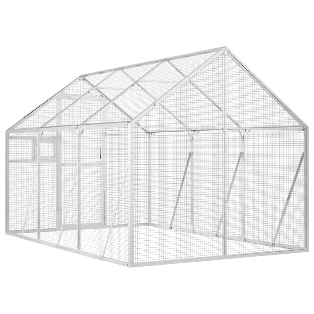 Aviary Silver 1.79x3x1.85 m Aluminium