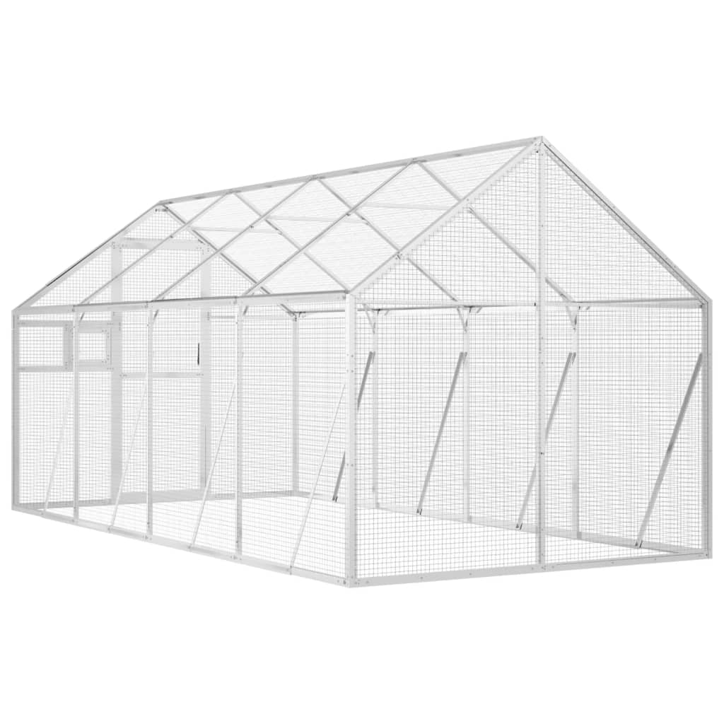 Aviary Silver 1.79x4x1.85 m Aluminium