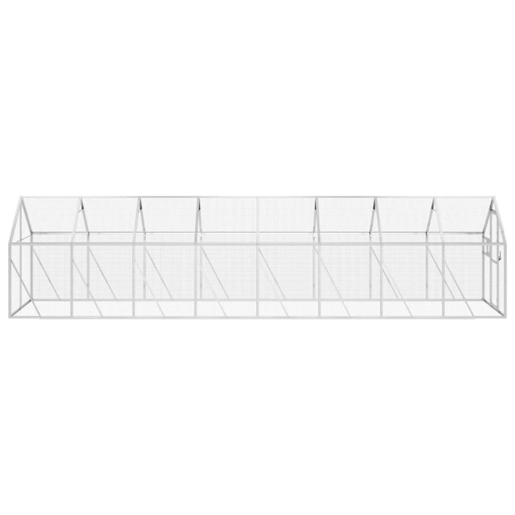 vidaXL Aviary Silver 1.79x8x1.85 m Aluminium