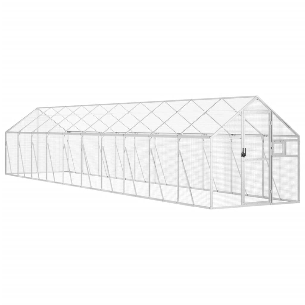 Aviary Silver 1.79x10x1.85 m Aluminium