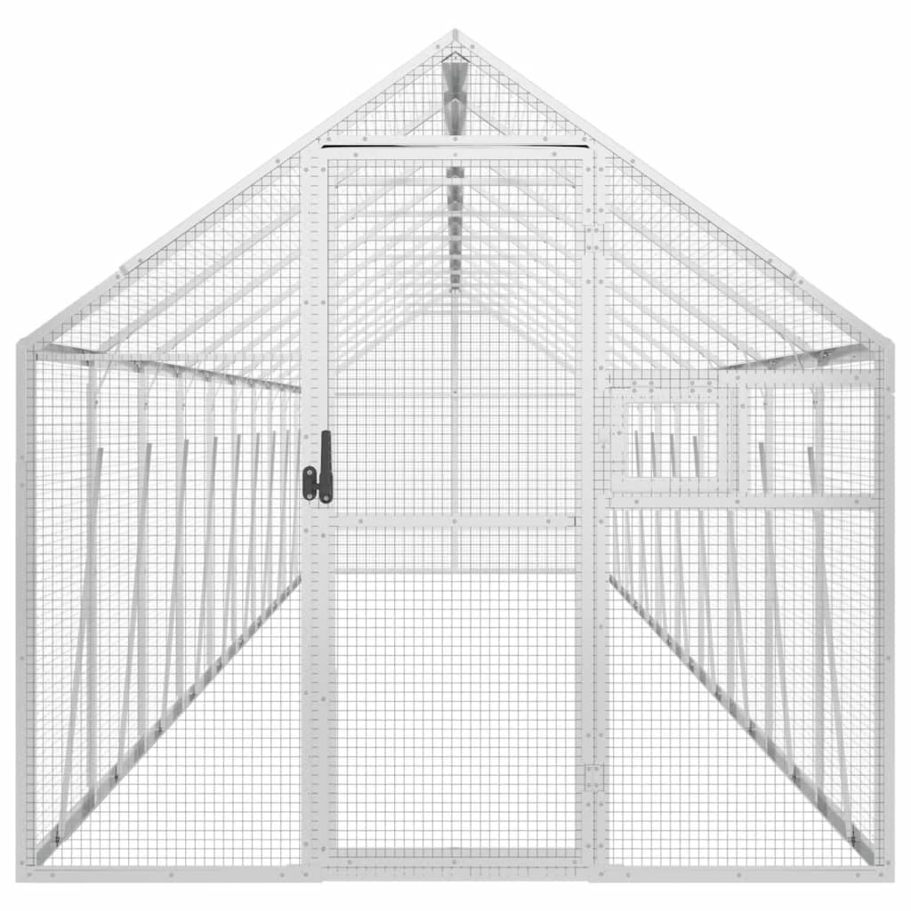 Aviary Silver 1.79x10x1.85 m Aluminium