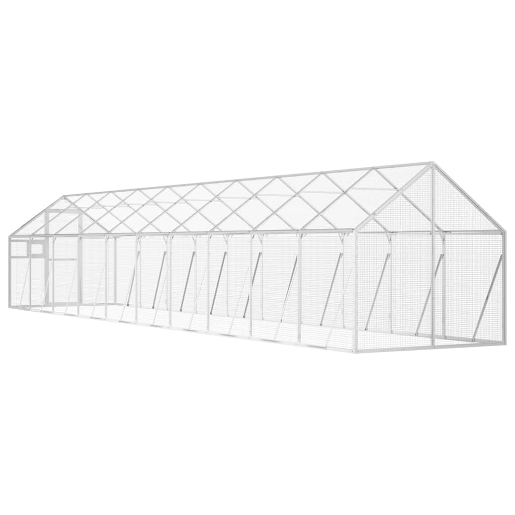 Aviary Silver 1.79x10x1.85 m Aluminium