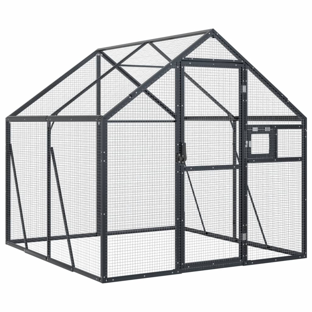 vidaXL Aviary Anthracite 1.79x2x1.85 m Aluminium